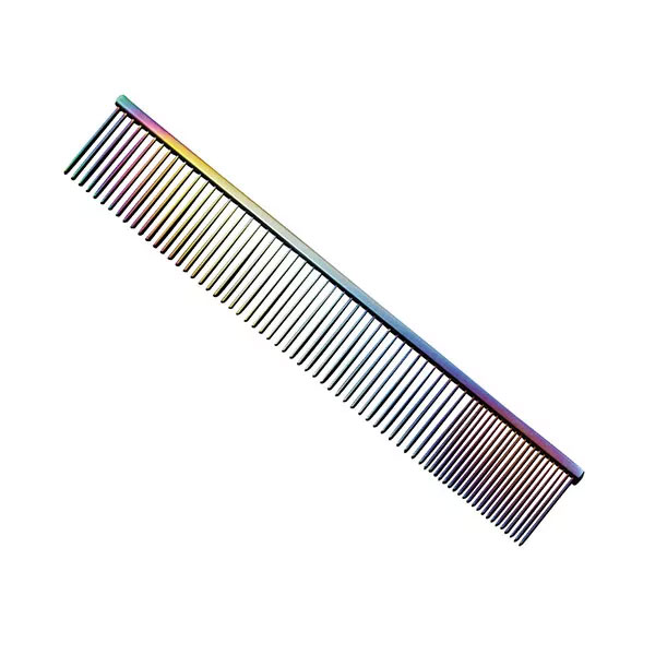 May Kulay na Titanium-Plated Mahabang Straight Grooming Comb
